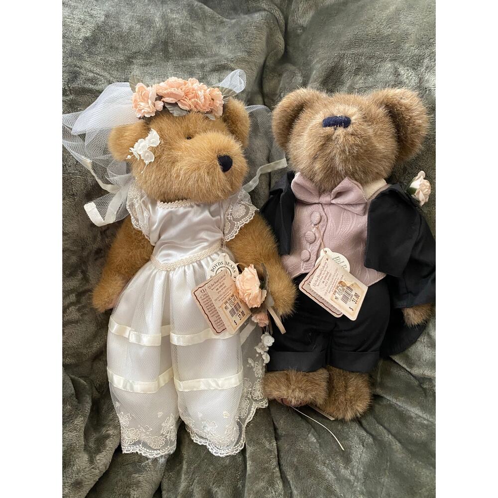 Vintage NWT Boyds Bears | Mr. & Mrs. Everlove | Bride and Groom Set | 2001 -12in